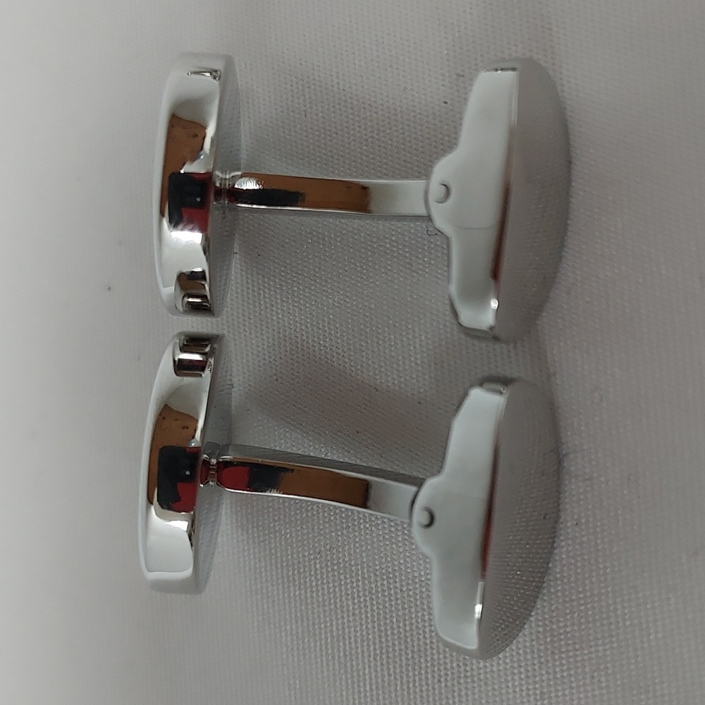 Silver and Abalone Cufflinks Set - image 5